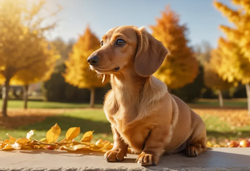 golden weiner dog